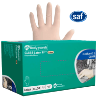 Image for Bodyguards* Natural Latex Powder Free Disposable Gloves - L